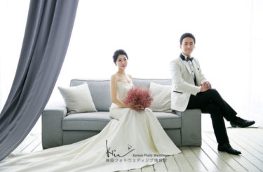 【撮影レポート】ホワイトドレス姿の新婦さんを一層輝かしく素敵に撮ってくれるスタジオで韓国ウェディングフォト♪（W Studio）後半編