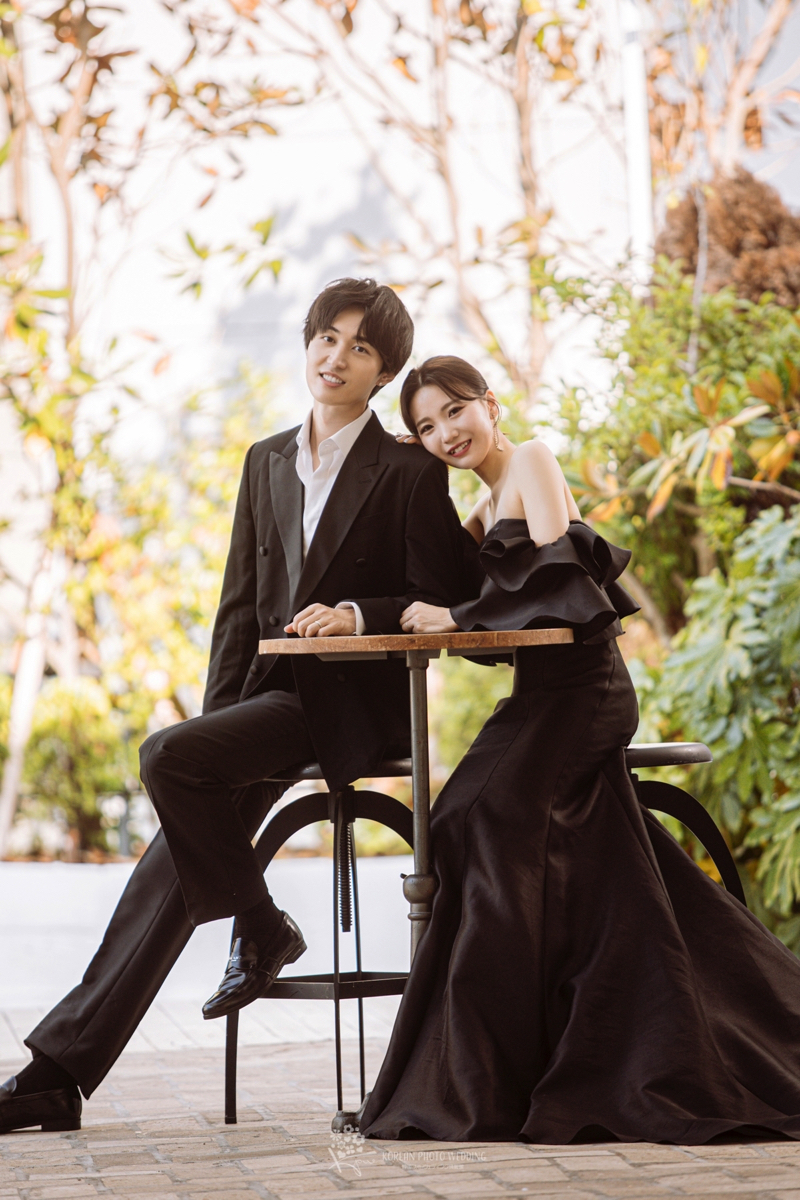 憧れのブラックドレス撮影も実現‐韓国最新フォトウェディングスタイル