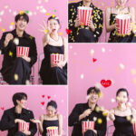 ポップコーン　新郎新婦　ハート