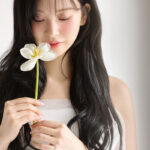 新婦　一輪の花　ロングヘア