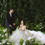 グリーン　ガーデン　ウェディングドレス