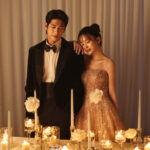 キャンドル　新郎新婦　韓国フォト