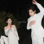 シャンパングラス　前撮り写真